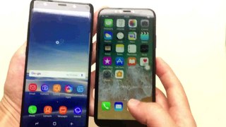 Samsung Galaxy Note 8 vs iPhone 8 Black Color Review