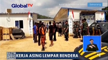 Waduh, Pekerja Asing Lempar Bendera Merah Putih ke Tanah
