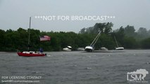 9 10 17 Tampa Bay, FL Boats Become Beached As Hurricane Irma Sucks Water Out Of Bay, Reverse Surge