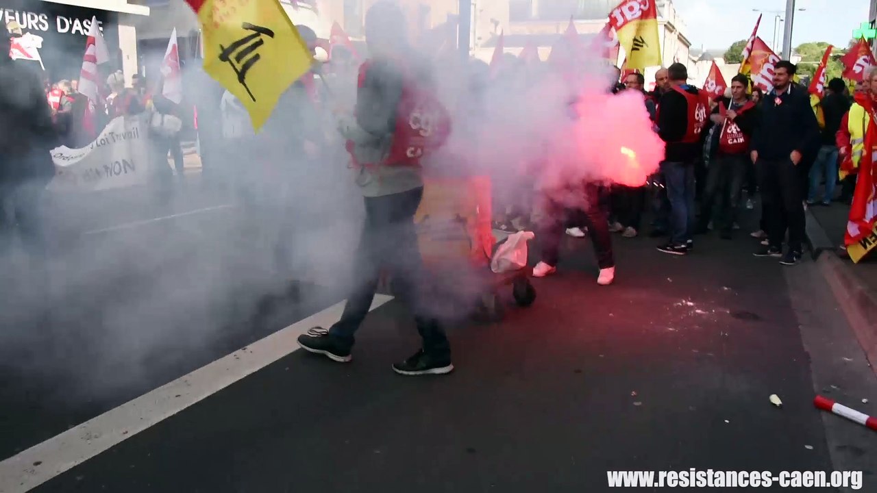 Manifestation à Caen contre la loi Travail XXL le 12 septembre 2017