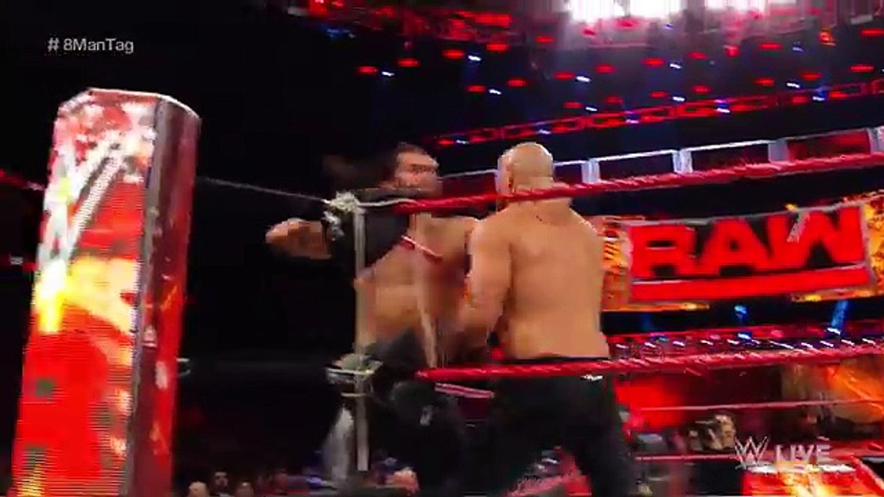 Rollins, Ambrose & The Hardy Boyz vs. Cesaro, Sheamus, Gallows & Anderson- Raw,