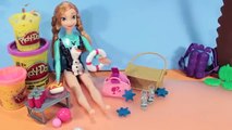 Novela da Barbie Frozen: Anna vai a praia - Play Doh Massinha modelar em Português