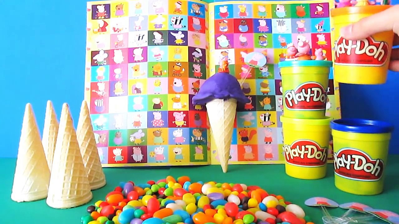Peppa Pig e Mamãe Pig Como Fazer Sorvete de Massinha Play-Doh Porquinha Surpresas em Portugues