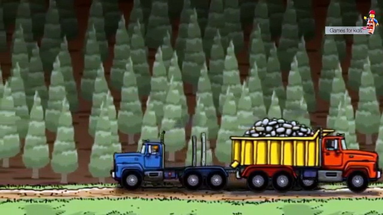 [ ใหม่ ] เกมส์รถดั้ม รถบรรทุกไม้ รถขนส่ง รถตัดไม้ การ์ตูนเด็ก Game iPhone LOG TRUCK