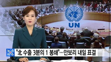유엔 대북결의안 내일 새벽 표결..."北 수출 3분의1 봉쇄" / YTN