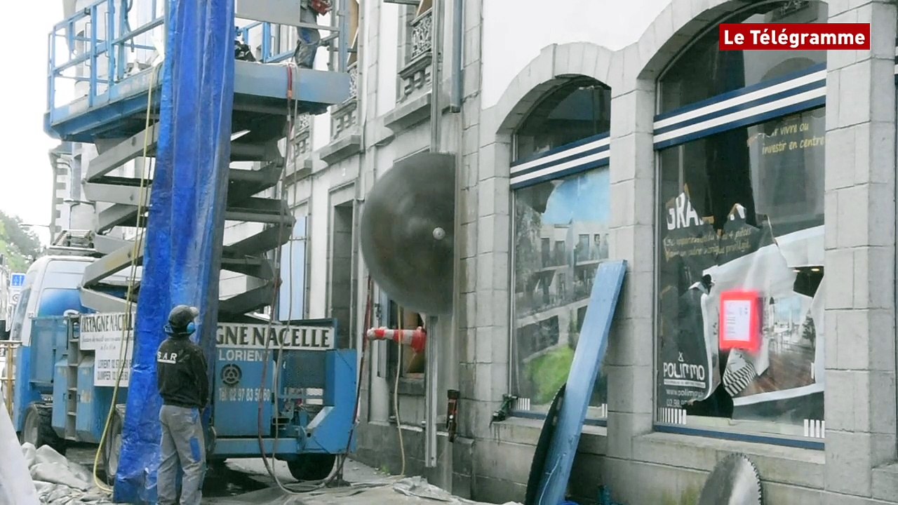 Quimper. Rue du Frout : l'impressionnante découpe
