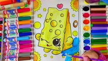 Learn Colors for Kids and Hand Color Shopkins Chee Zee Coloring Pages