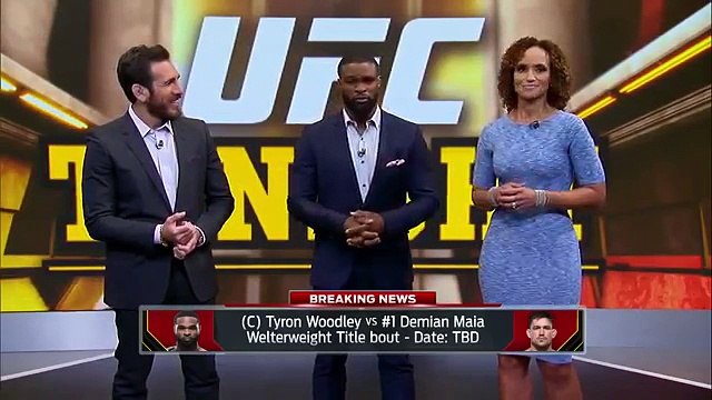 Tyron Woodley will fight Demian Maia for the Welterweight Title | UFC TONIGHT