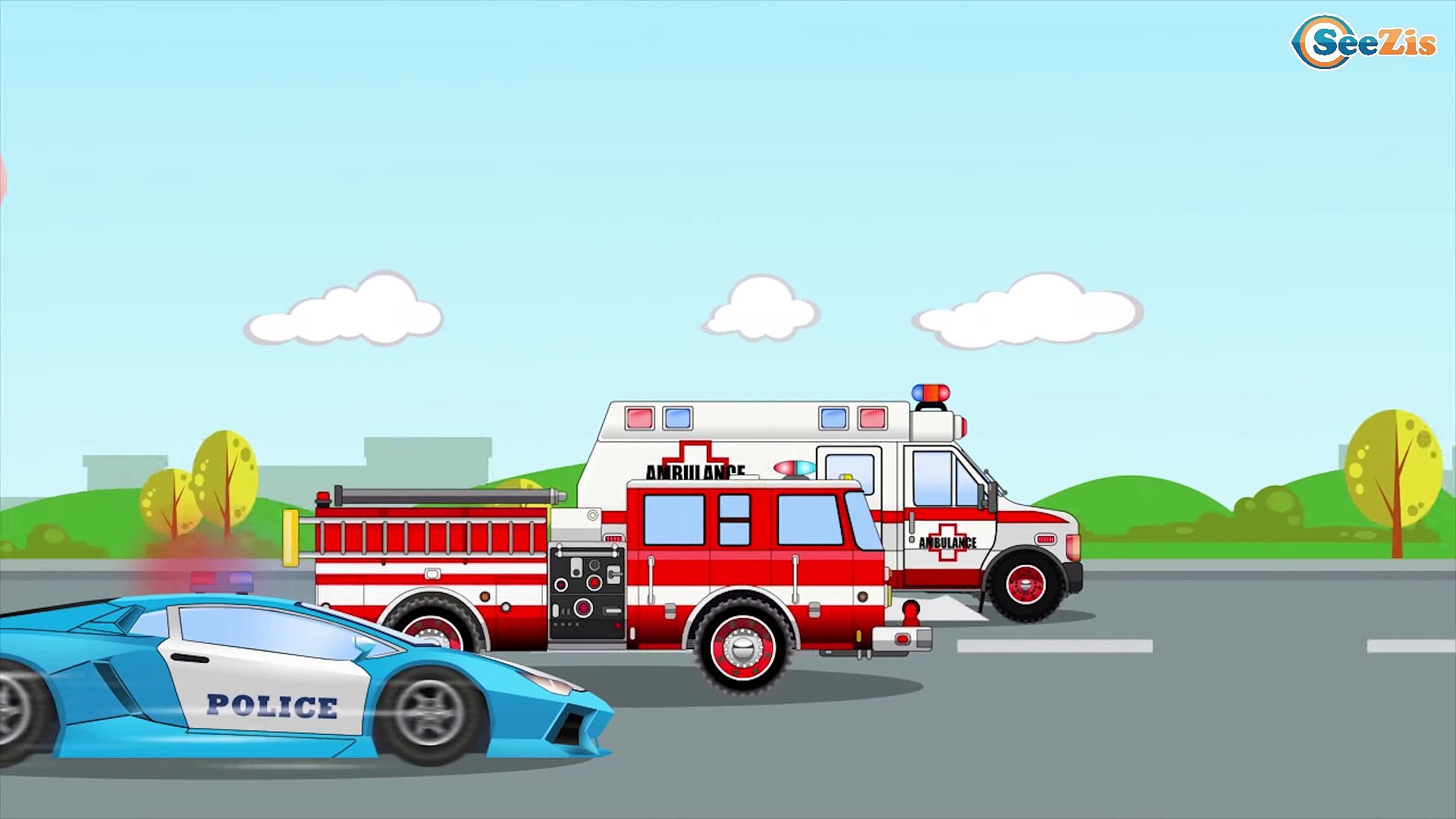 The Ambulance - Emergency Vehicles Cartoon - Video for children - Cartoons  for kids Part 4 – Видео Dailymotion