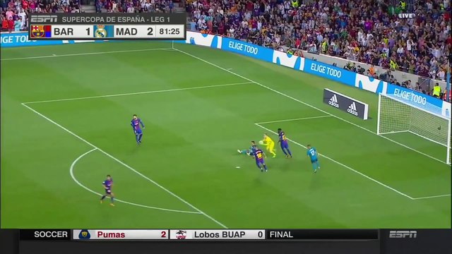 Cristiano Ronaldo Carton Rouge! 13 Août 2017 (Barcelone-Real Madrid) [Full HD