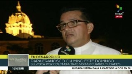Afirma sacerdote colombiano que Papa Francisco deja mensaje de amor