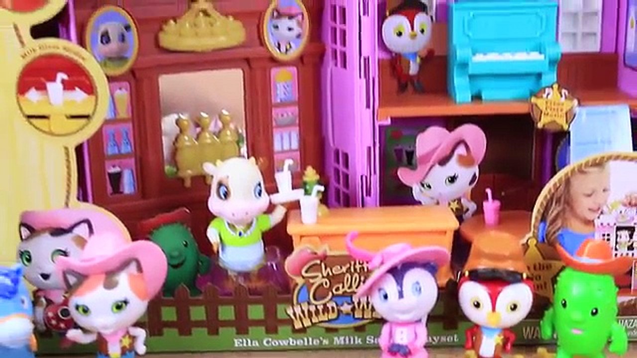 HUGE SURPRISE EGG Disney Junior Videos Sheriff Callie Surprise Toys Opening Toy Saloon Toy