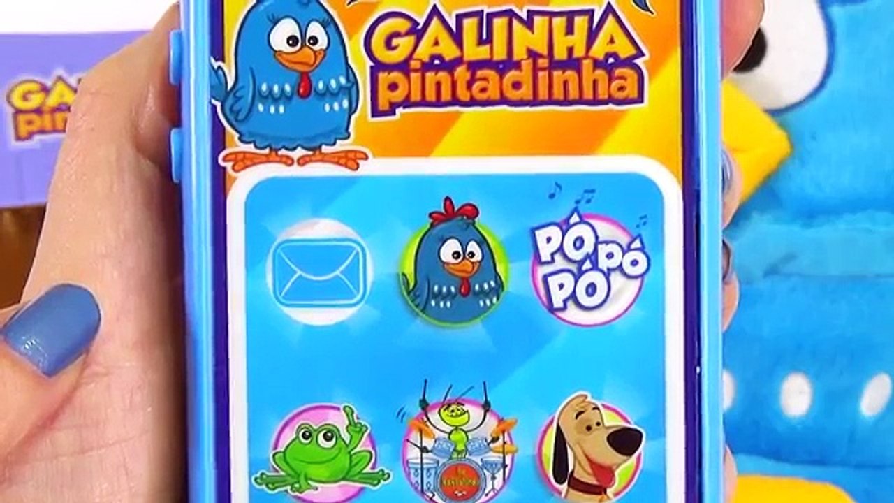 Galinha Pintadinha de Pelúcia com Músicas Infantil Brincando Brinquedos Toys Juguetes