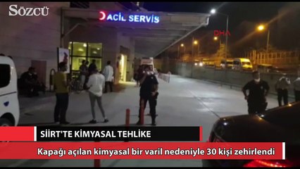 Siirt’te kimyasal tehlike