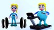 ELSA GETS IN SHAPE _ Frozen Stop Motion Play Doh Overweight Elsa Workout Fitness