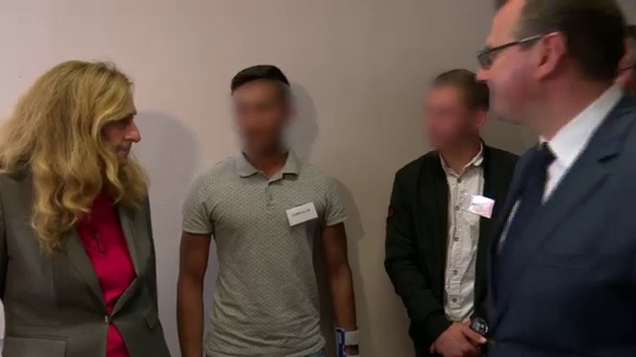 Arras : Visite de la ministre de la Justice Nicole Belloubet à l'UEHC le 21 juillet 2017