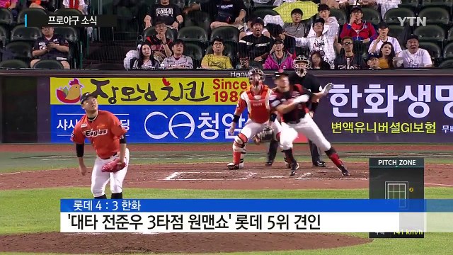 '나성범 3점포·슈퍼 캐치' NC 2연패 탈출...'극적 역전승' 롯데 5위 / YTN