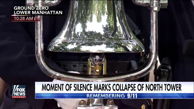 Moment of silence marks the collapse of the World Trade Center’s north tower in New York City 16 years ago today