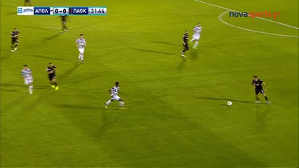 Axel Juarez Red Card -  Apollon Smyrnis vs. PAOK - 11.09.2017