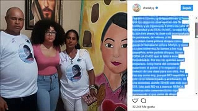 Cheddy visita a los padres de Emely peguero