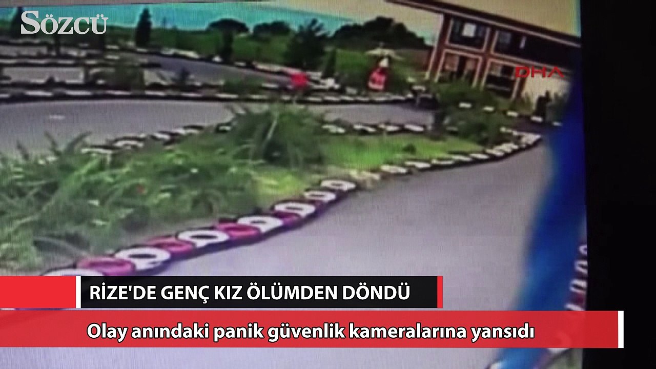 Go-kart aracına şalı dolanan genç kız ölümden döndü