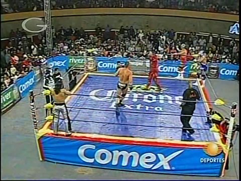 AAA-Sin Limite 2009.08.07 Zacapuaxtla 05 Alan Stone, La Parka & Marco Corleone vs. Los Wagner Maniacos