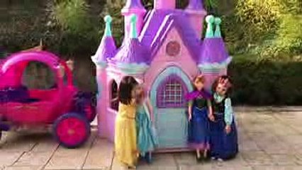 Disney Princess Carriage Ride on Powerwheels 24v Dynacraft with Princess Belle B