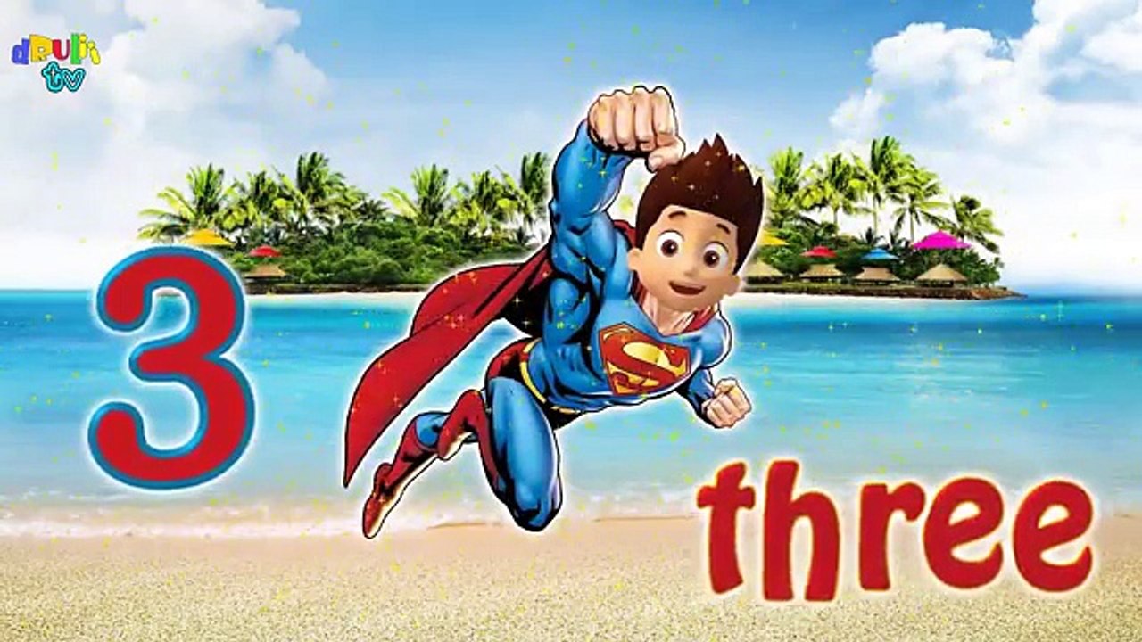 Et dessin animé compte Anglais pour de Apprendre nombres super-héros à Il avec 1 20 soignants