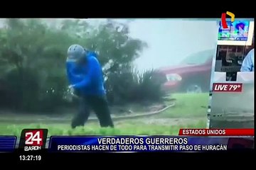 EEUU: periodistas se enfrentan al huracán ‘Irma’ para realizar su trabajo