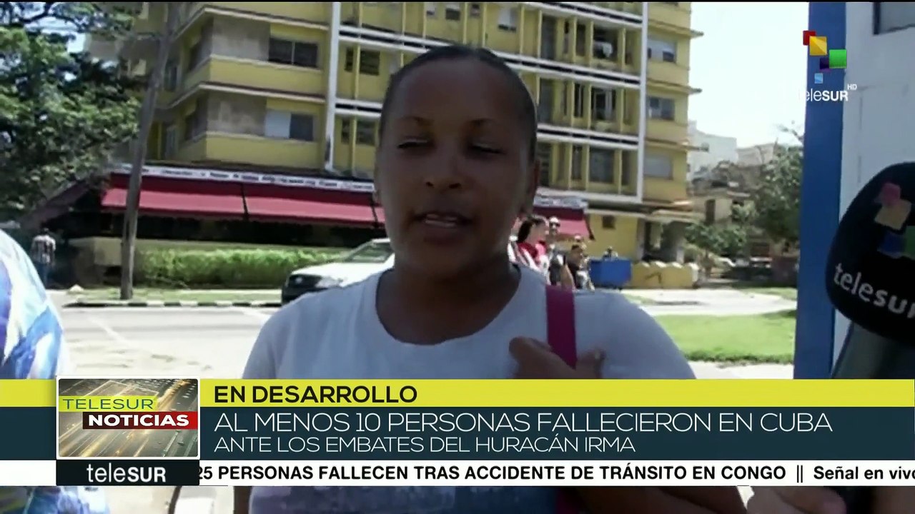 Cubanos colaboran en trabajos de limpieza tras paso de huracán Irma