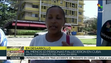 Cubanos colaboran en trabajos de limpieza tras paso de huracán Irma
