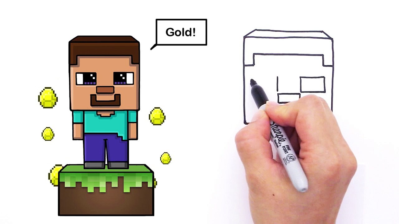How to Draw Steve from Minecraft Cute and Easy for Beginners