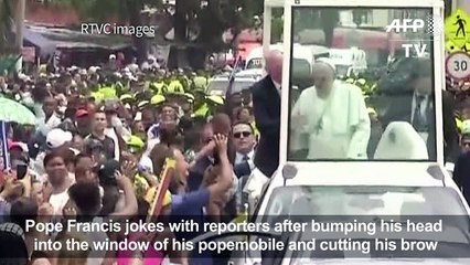'I was punched!' jokes pope about popemobile accident