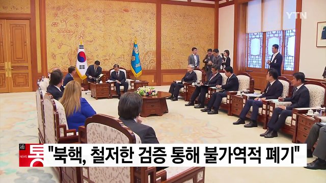 문재인 대통령 북핵, 철저한 검증 통해 불가역적 폐기 / YTN