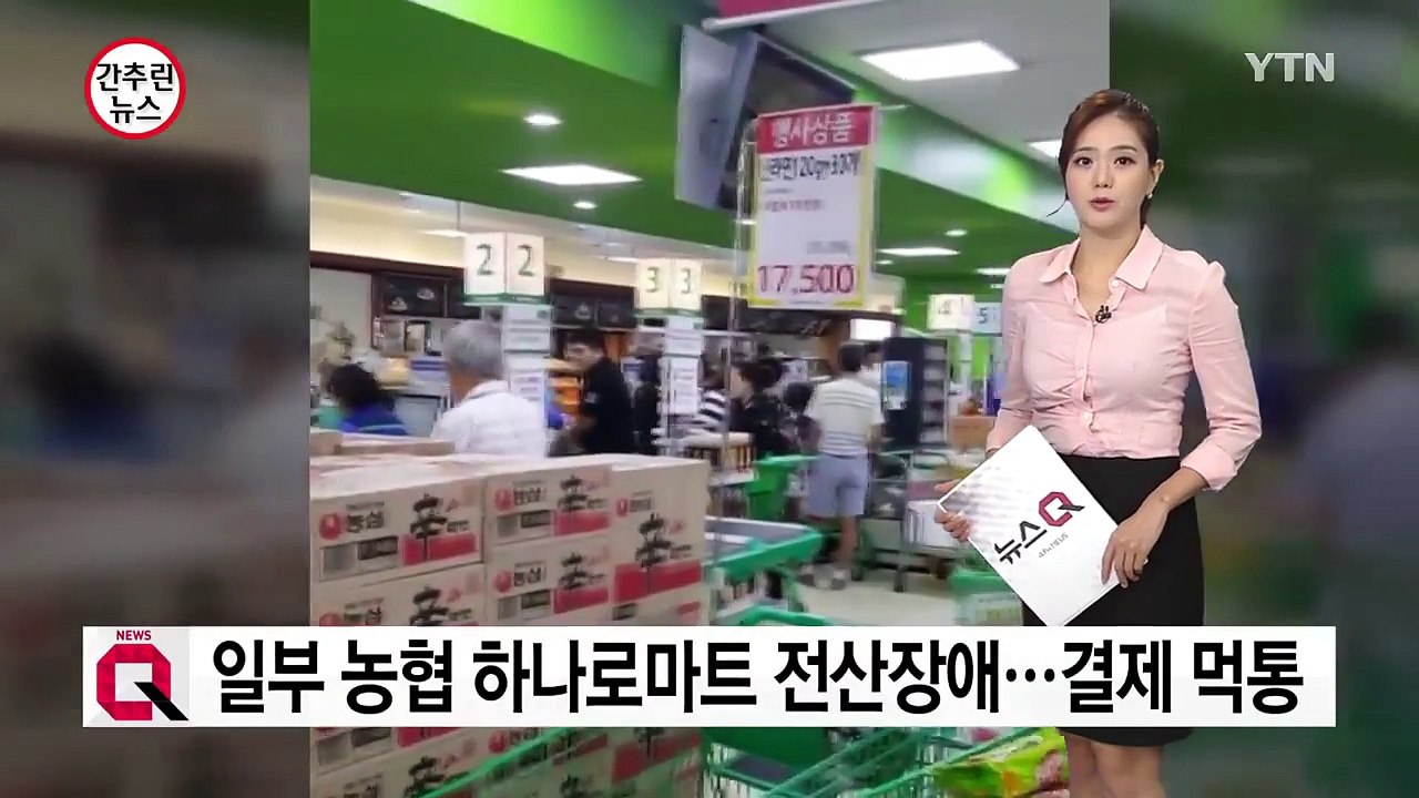 일부 농협 하나로마트 전산 장애...결제 먹통 / YTN