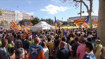 مظاهرة للتيار القومي الكتالوني تأييدا للانفصال عن إسبانيا