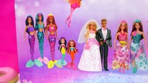 Barbie Playset Bride Dolls Wedding Day Bridal Party with Groom Ken Flower Girl Bridesmaid