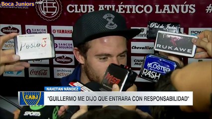 Nández post Lanús 0-1 Boca