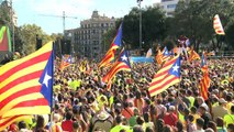 Manifestación masiva por la independencia de Cataluña