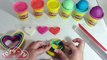 Play Doh Learn Colors With Rainbow Colorful Smiley Hearts DIY Play Doh