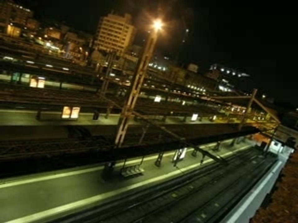 Train station trainside nightfall-1