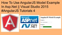 How to use angularjs model example in asp.net || visual studio 2015 #angularjs tutorials 4