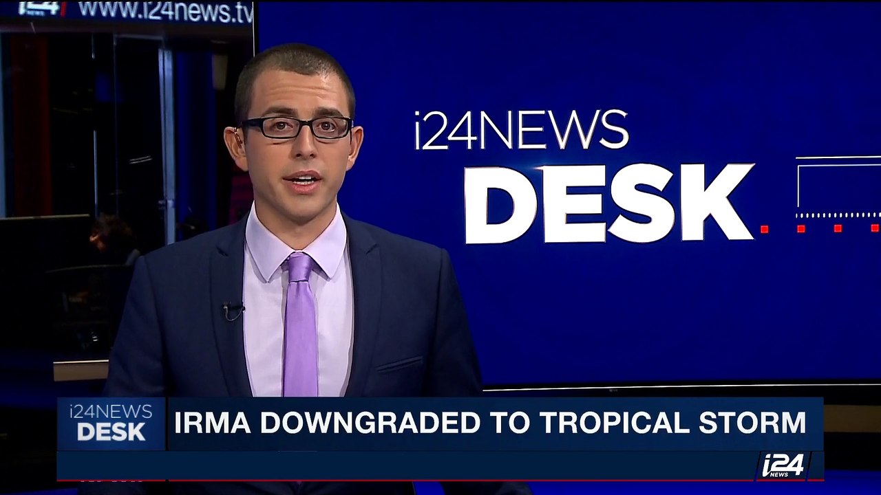 i24NEWS DESK | Irma downgraded to tropical storm | Monday, September 11th 2017
