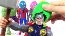 Play Doh Superhero Lollipops Spiderman Hulk Learn Colors Finger Family Nursery Rhymes For