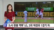 '소사 완봉 역투' LG, 5위 넥센 1경기 차 추격 / YTN