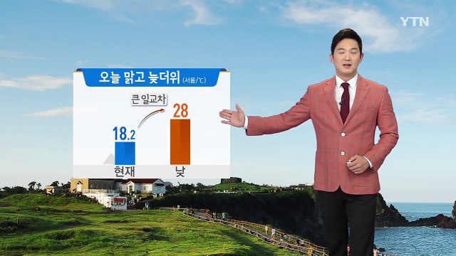 [날씨] 오늘 대체로 맑고 늦더위 기승...아침 안개·큰 일교차 주의 / YTN