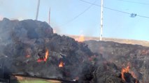 Ölen Eşi İçin Taziyeleri Kabul Ederken, Otluk Alanda Başlayan Yangın Çadıra Sıçradı