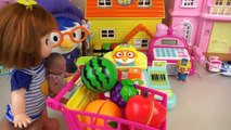Baby Pororo mart register and baby doll cash register toys play