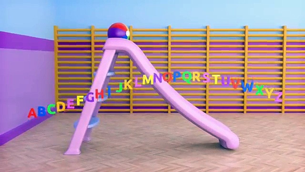 Binkie TV - Funny Playground Slide Educational Video For Kids - Learn Alphabet With Funny Ball Song