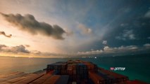 30 jours sur un navire porte-container - Timelapse magnifique!